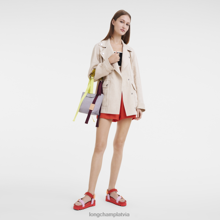 sievietes pelēks Longchamp le pliage re-play rokassomiņa somas 64NVH43