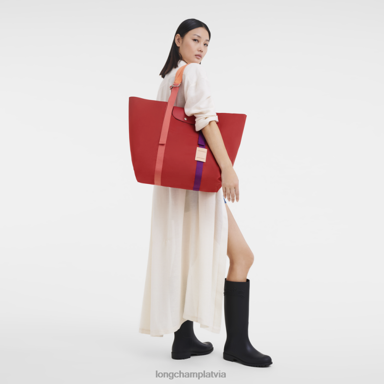 sievietes sarkans Longchamp le pliage re-play soma somas 64NVH58