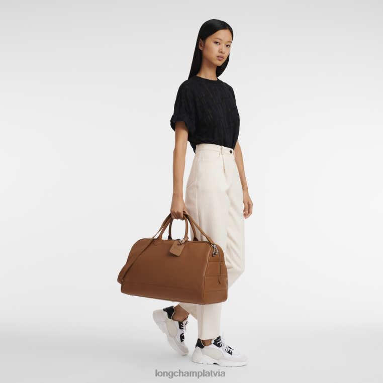 vīriešiem karamele Longchamp le foulonne ceļojumu soma somas 64NVH825