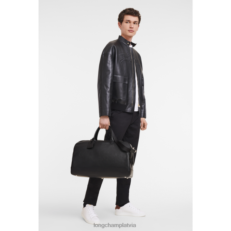 vīriešiem melns Longchamp le foulonne ceļojumu soma somas 64NVH823