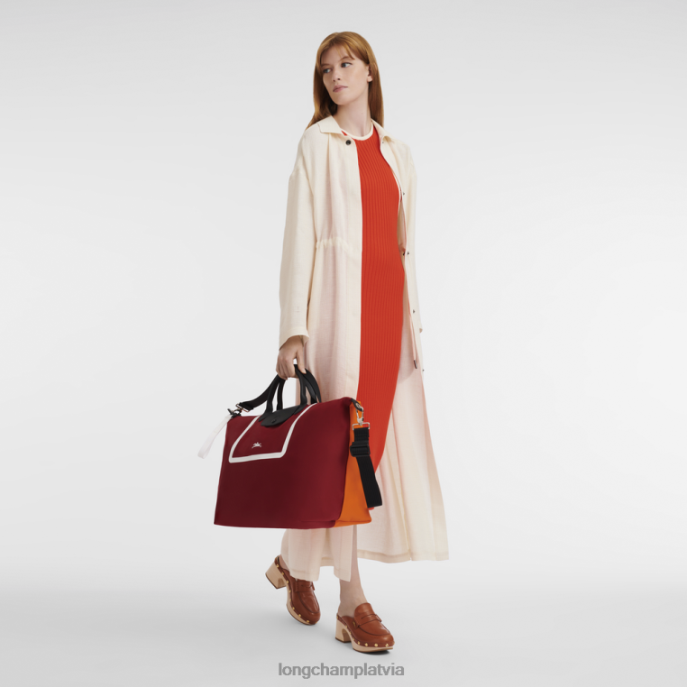 vīriešiem oranža/bordo Longchamp le pliage collection ceļojumu soma somas 64NVH778