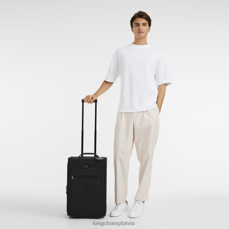 vīriešiem melns Longchamp Boksfordas čemodāns somas 64NVH849