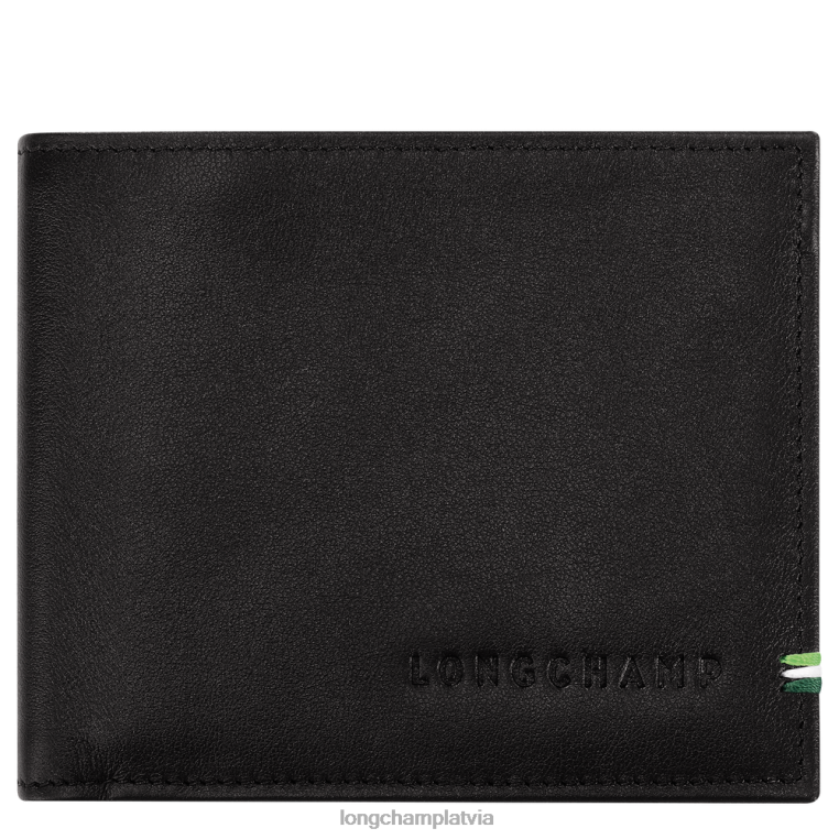 vīriešiem melns Longchamp sur seine maku ādas izstrādājumi 64NVH1127