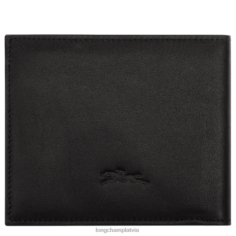 vīriešiem melns Longchamp sur seine maku ādas izstrādājumi 64NVH1127