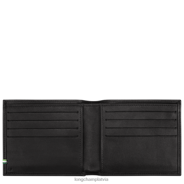 vīriešiem melns Longchamp sur seine maku ādas izstrādājumi 64NVH1127