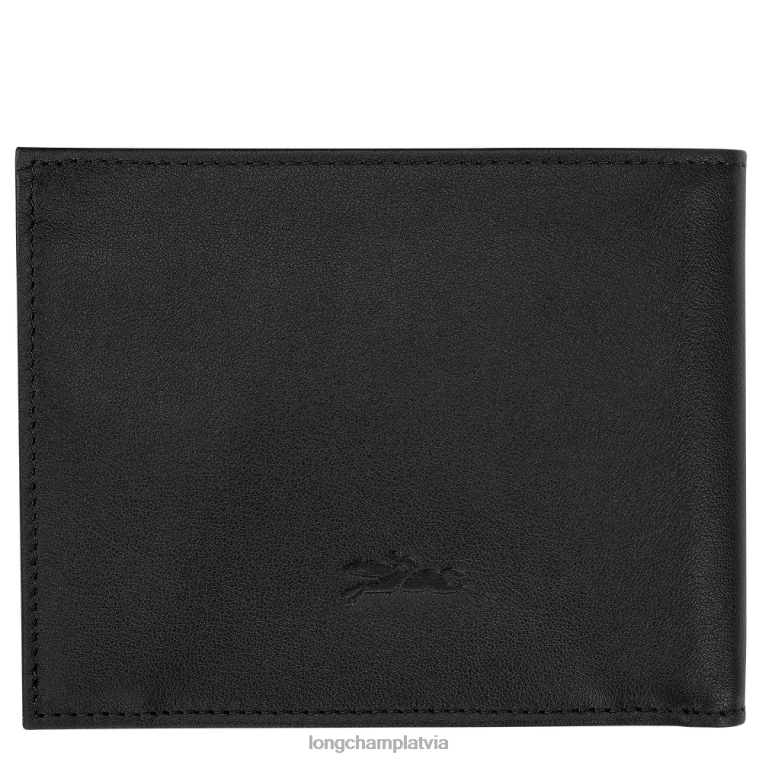 vīriešiem melns Longchamp sur seine maku ādas izstrādājumi 64NVH17