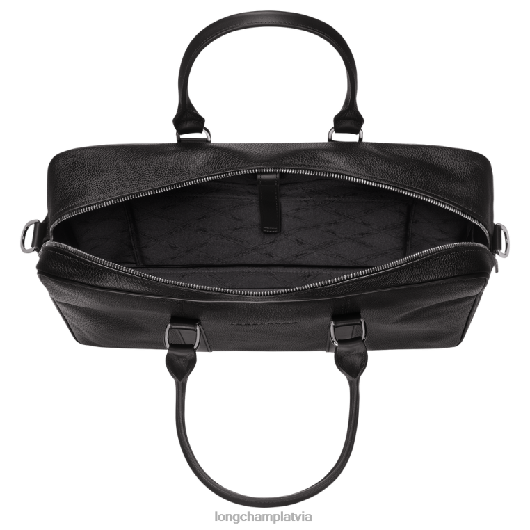 vīriešiem melns Longchamp le foulonne portfelis somas 64NVH1100