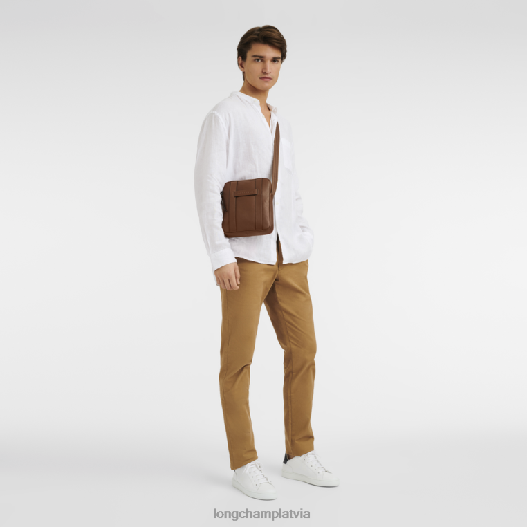 vīriešiem konjaks Longchamp 3D crossbody soma somas 64NVH1125