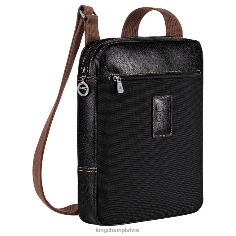 vīriešiem melns Longchamp Boxford crossbody soma somas 64NVH1092