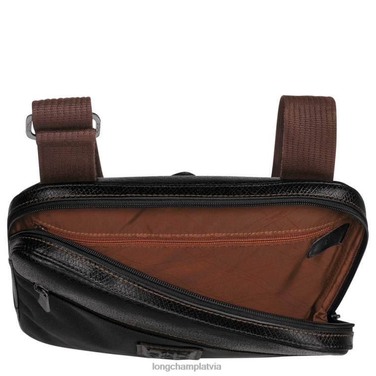 vīriešiem melns Longchamp Boxford crossbody soma somas 64NVH1092