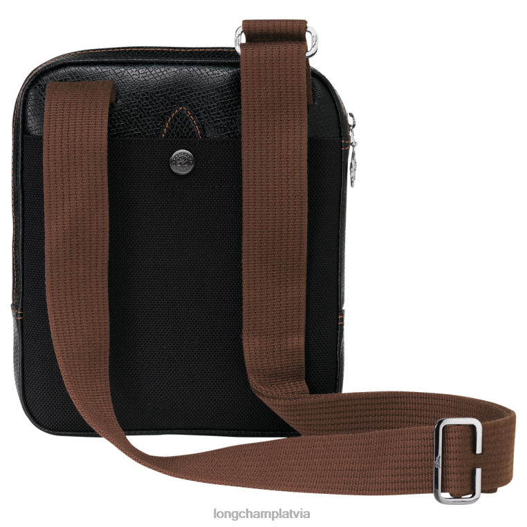 vīriešiem melns Longchamp Boxford crossbody soma somas 64NVH1107