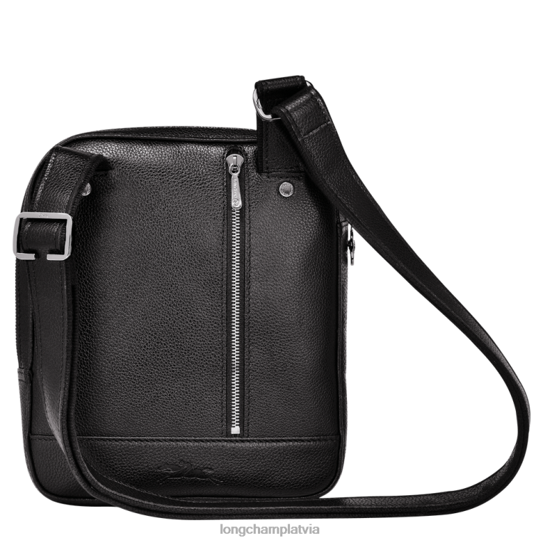 vīriešiem melns Longchamp le foulonne crossbody bag somas 64NVH1122