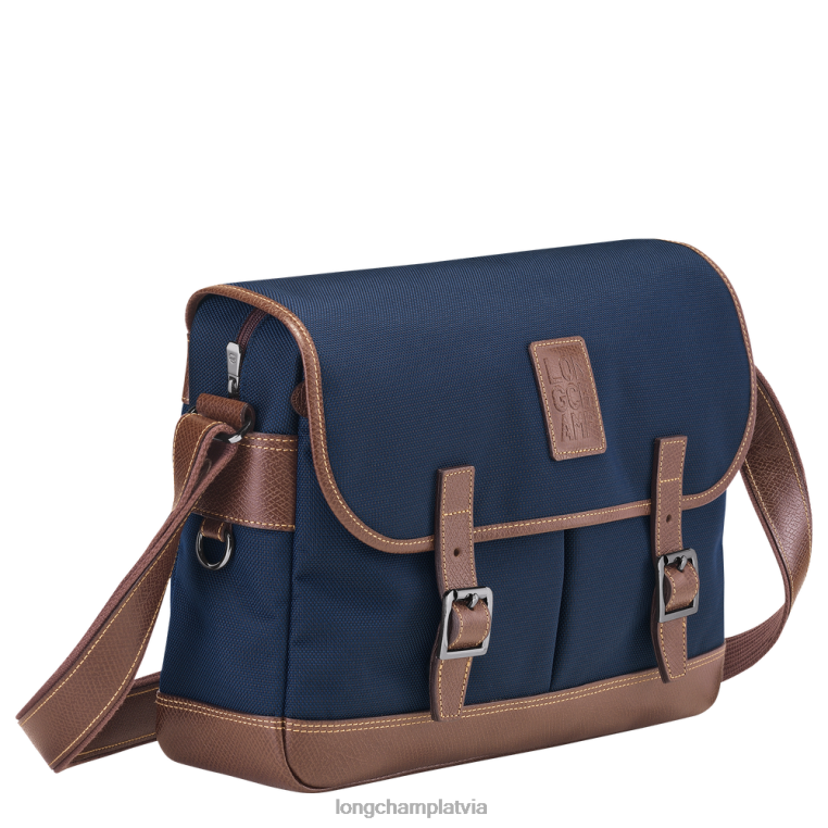 vīriešiem zils Longchamp Boxford crossbody soma somas 64NVH1114